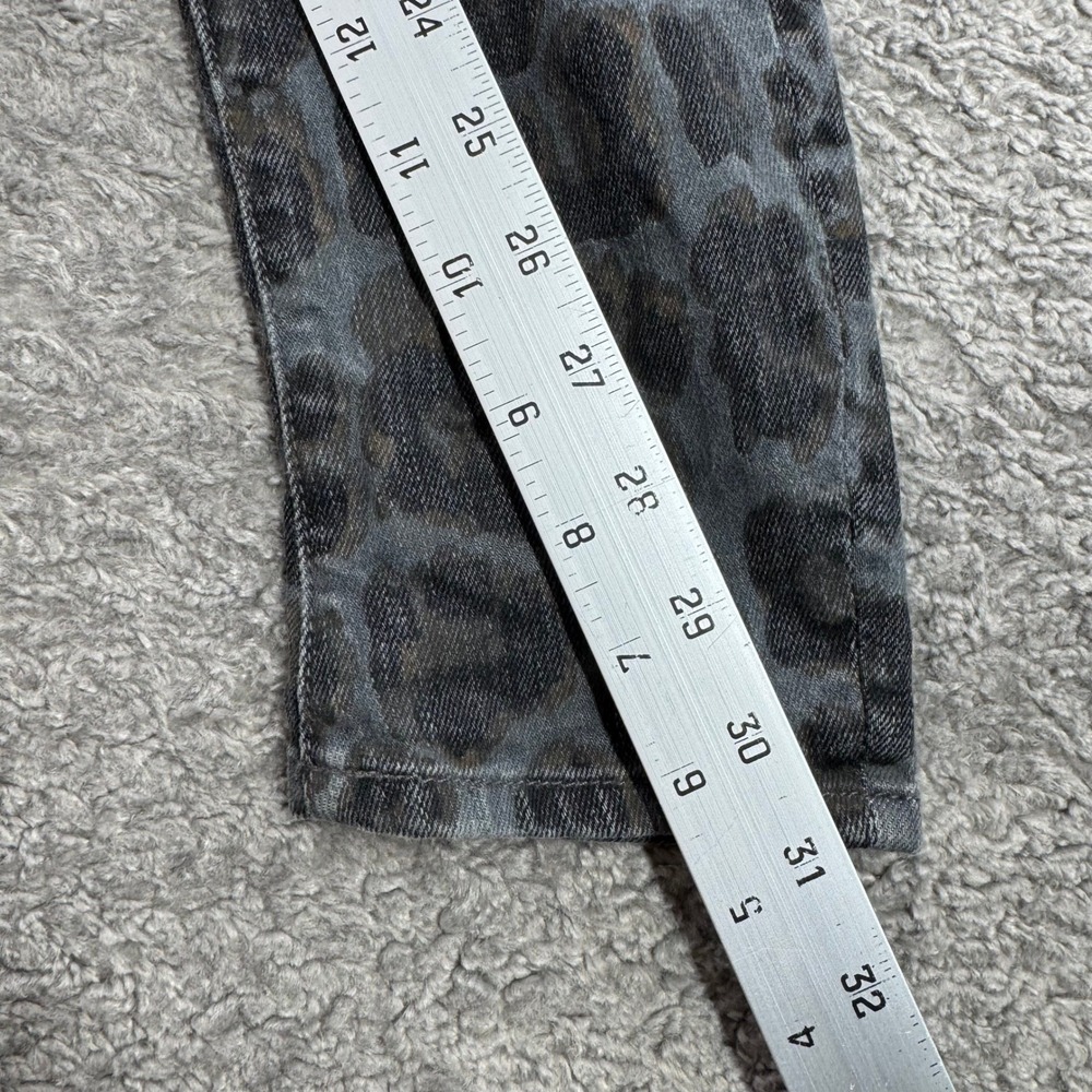 Mother The Looker Skinny Jeans 28* Paw Grey Leopard Animal Print 30x31 1001P-128 - Picture 9 of 12
